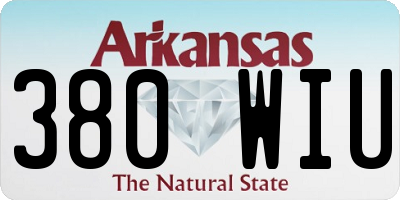 AR license plate 380WIU