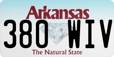AR license plate 380WIV
