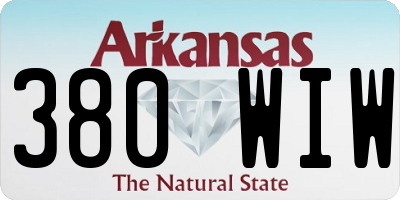 AR license plate 380WIW