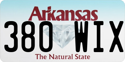 AR license plate 380WIX