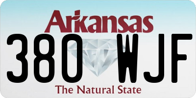 AR license plate 380WJF