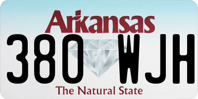 AR license plate 380WJH