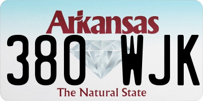 AR license plate 380WJK