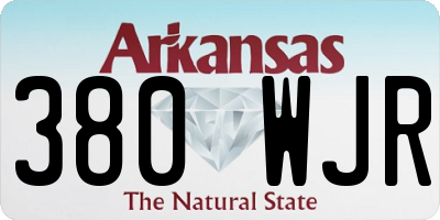 AR license plate 380WJR