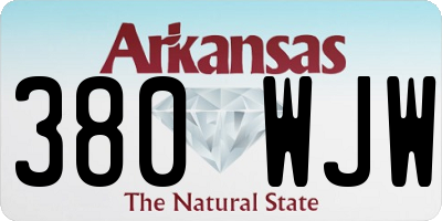 AR license plate 380WJW