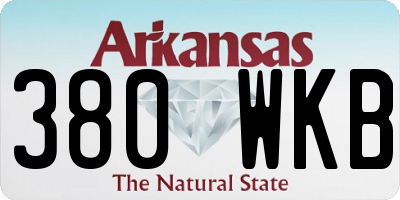 AR license plate 380WKB