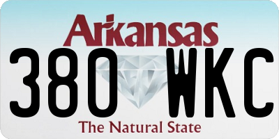 AR license plate 380WKC