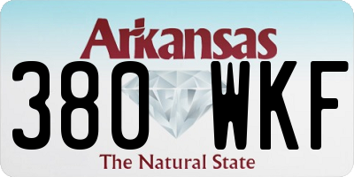 AR license plate 380WKF