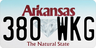 AR license plate 380WKG