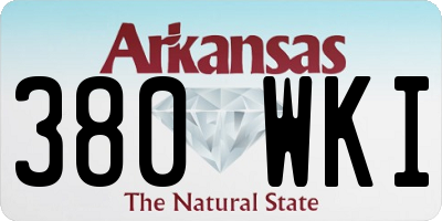 AR license plate 380WKI