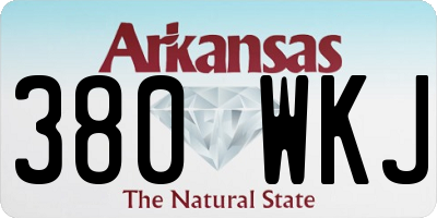 AR license plate 380WKJ