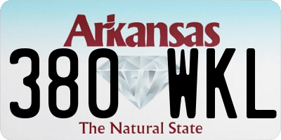 AR license plate 380WKL