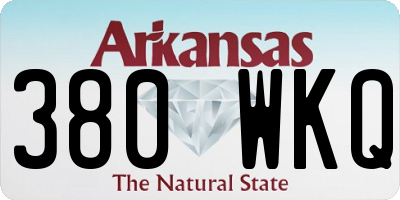 AR license plate 380WKQ