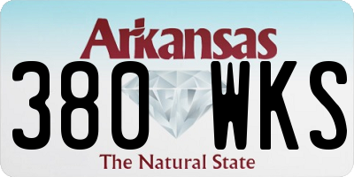 AR license plate 380WKS