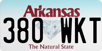 AR license plate 380WKT