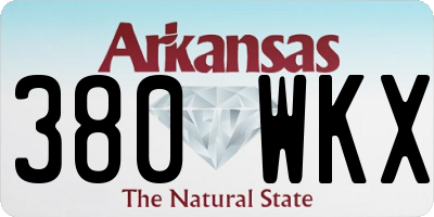 AR license plate 380WKX