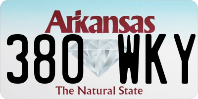 AR license plate 380WKY