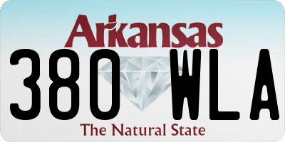 AR license plate 380WLA