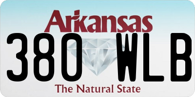 AR license plate 380WLB
