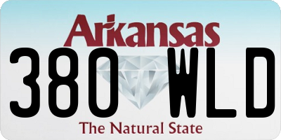 AR license plate 380WLD