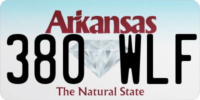 AR license plate 380WLF