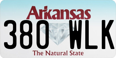 AR license plate 380WLK