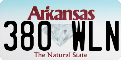 AR license plate 380WLN