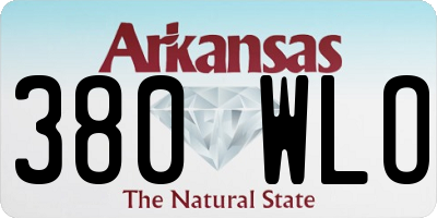 AR license plate 380WLO
