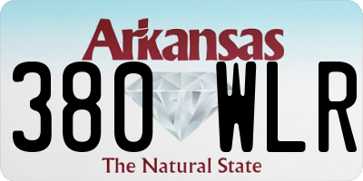 AR license plate 380WLR