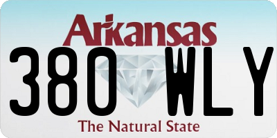 AR license plate 380WLY