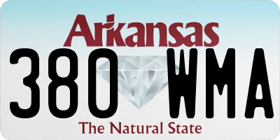 AR license plate 380WMA