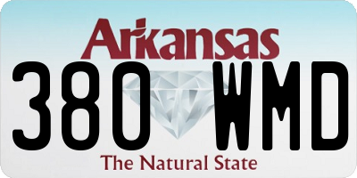 AR license plate 380WMD