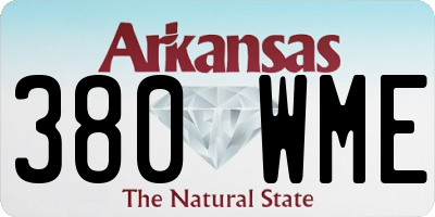 AR license plate 380WME