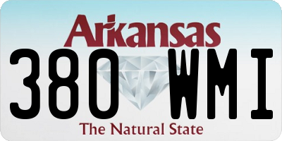 AR license plate 380WMI