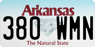 AR license plate 380WMN