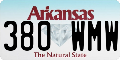 AR license plate 380WMW