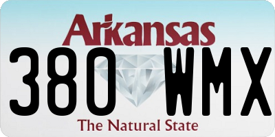 AR license plate 380WMX
