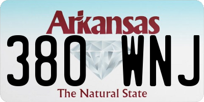 AR license plate 380WNJ