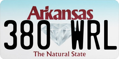 AR license plate 380WRL