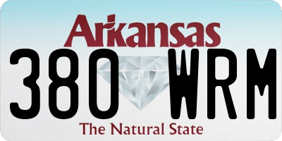 AR license plate 380WRM