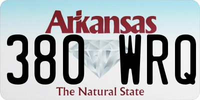 AR license plate 380WRQ