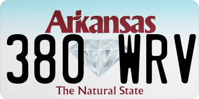 AR license plate 380WRV