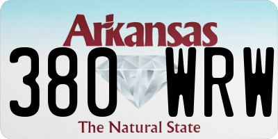 AR license plate 380WRW