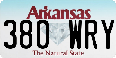 AR license plate 380WRY