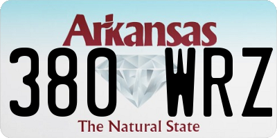 AR license plate 380WRZ