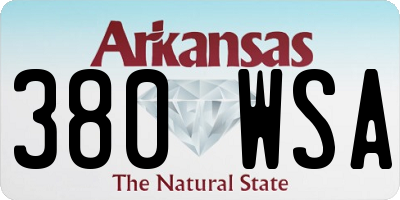 AR license plate 380WSA