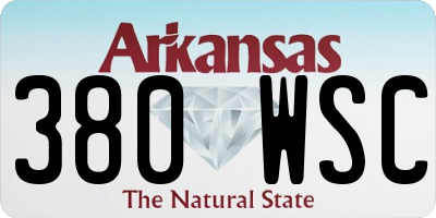 AR license plate 380WSC