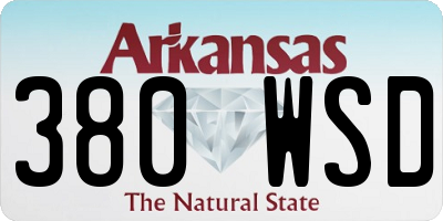 AR license plate 380WSD