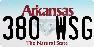 AR license plate 380WSG