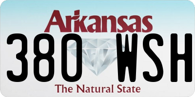 AR license plate 380WSH